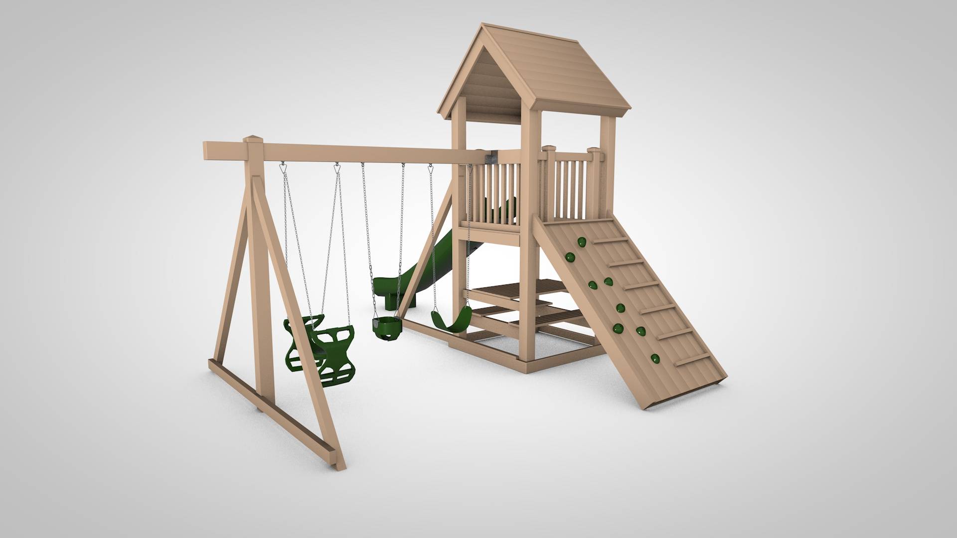 swing set with stairs